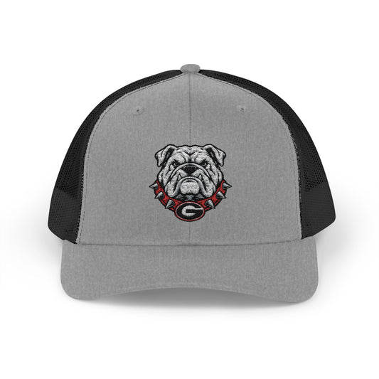 Bulldog Logo Trucker Cap — Classic Embroidered Georgia Bulldog Snapback