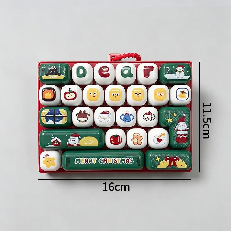 Christmas Cartoon Fidget Keycap Keychain