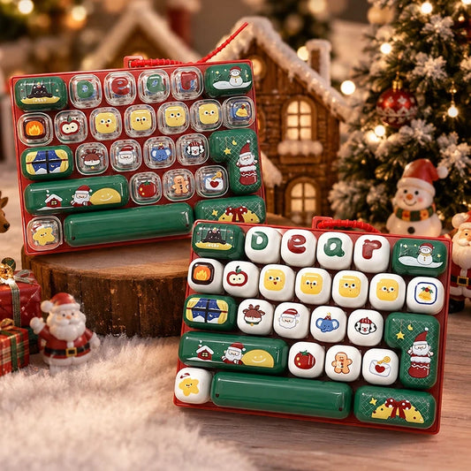 Christmas Cartoon Fidget Keycap Keychain