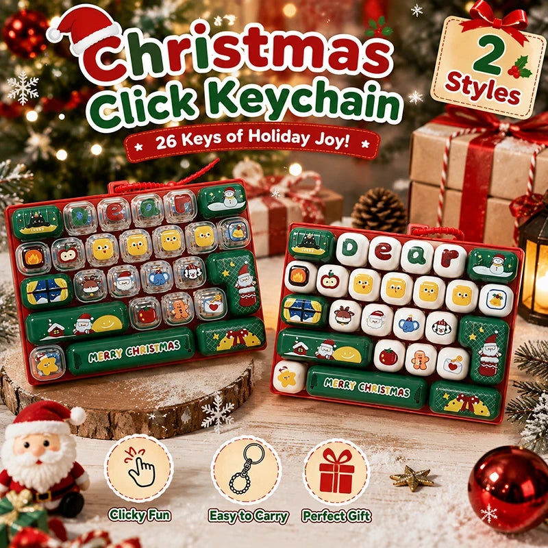 Christmas Cartoon Fidget Keycap Keychain