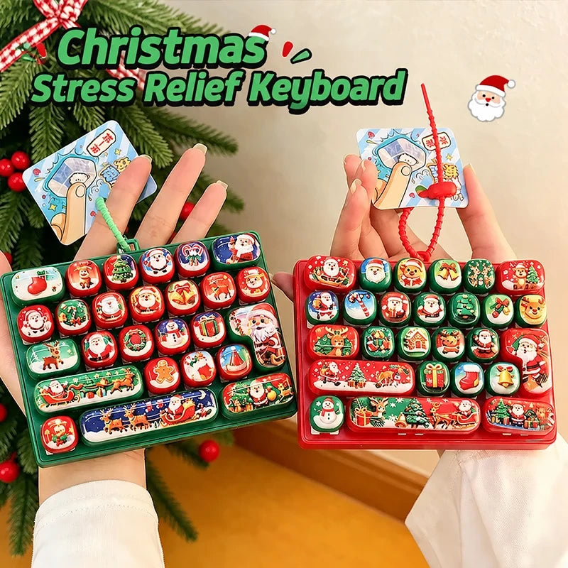 Christmas Cartoon Fidget Keycap Keychain