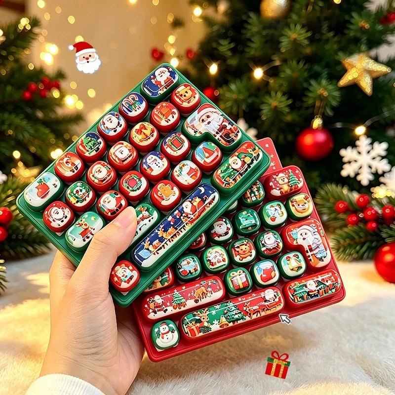 Christmas Cartoon Fidget Keycap Keychain