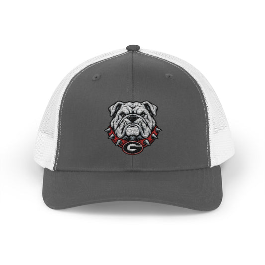 Bulldog Logo Trucker Cap — Classic Embroidered Georgia Bulldog Snapback